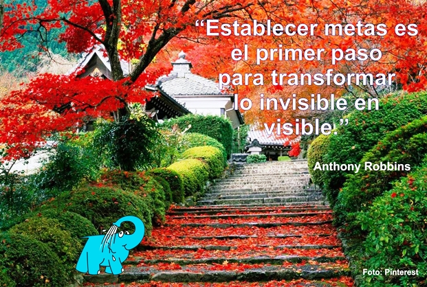 Una Enseñanza de Tony Robbins sobre Las Metas, en La Frase del Día del Elefante Azul de Avilés